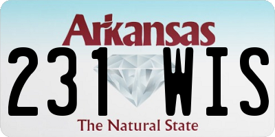 AR license plate 231WIS
