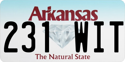 AR license plate 231WIT