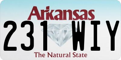 AR license plate 231WIY