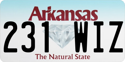AR license plate 231WIZ
