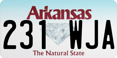AR license plate 231WJA