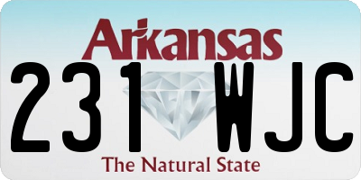 AR license plate 231WJC