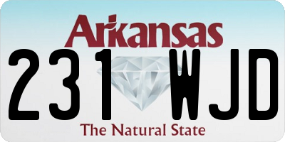 AR license plate 231WJD