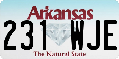 AR license plate 231WJE