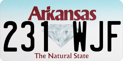 AR license plate 231WJF