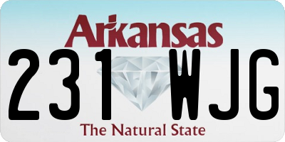 AR license plate 231WJG