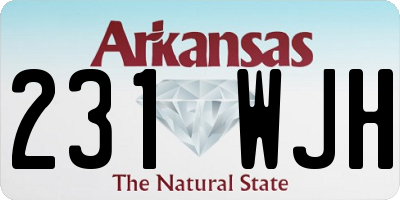 AR license plate 231WJH