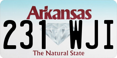 AR license plate 231WJI