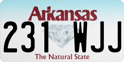 AR license plate 231WJJ