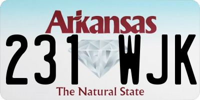 AR license plate 231WJK