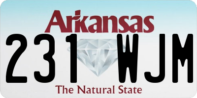 AR license plate 231WJM