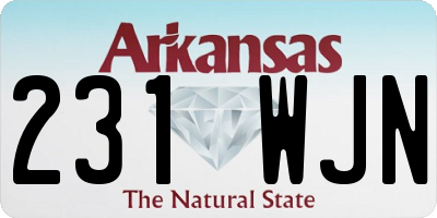 AR license plate 231WJN