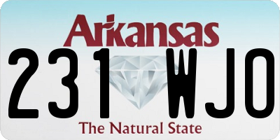 AR license plate 231WJO