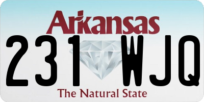 AR license plate 231WJQ