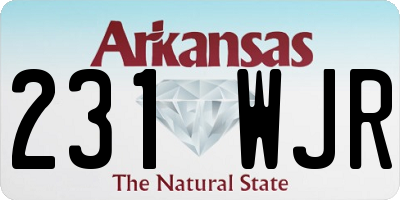 AR license plate 231WJR