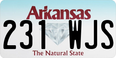 AR license plate 231WJS