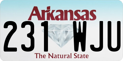 AR license plate 231WJU