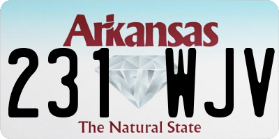 AR license plate 231WJV