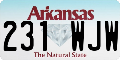 AR license plate 231WJW