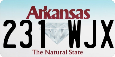 AR license plate 231WJX