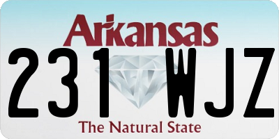 AR license plate 231WJZ