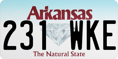 AR license plate 231WKE