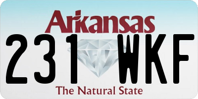 AR license plate 231WKF