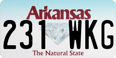 AR license plate 231WKG