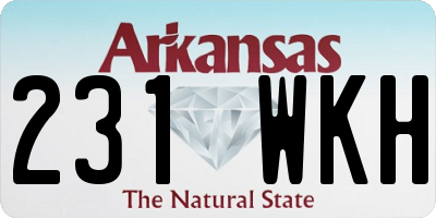 AR license plate 231WKH