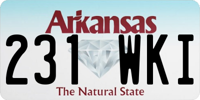 AR license plate 231WKI