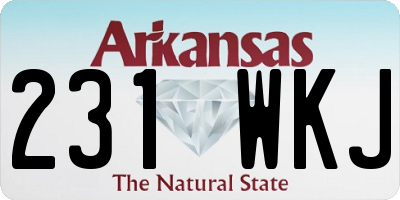 AR license plate 231WKJ