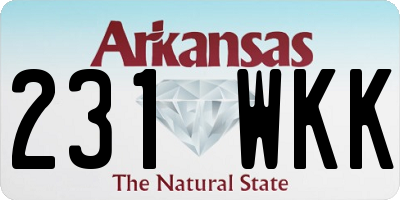 AR license plate 231WKK