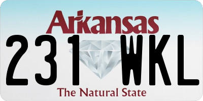 AR license plate 231WKL