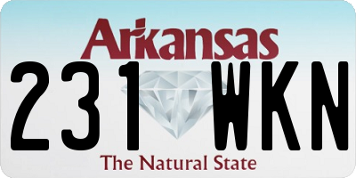 AR license plate 231WKN