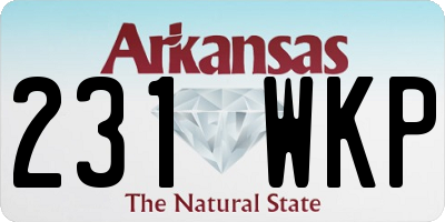 AR license plate 231WKP