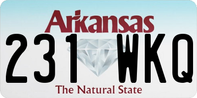 AR license plate 231WKQ