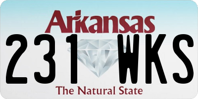AR license plate 231WKS