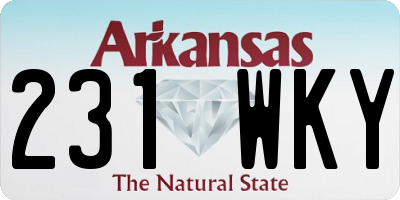 AR license plate 231WKY