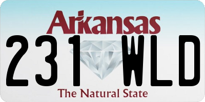 AR license plate 231WLD