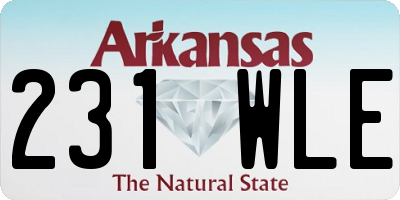 AR license plate 231WLE