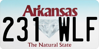 AR license plate 231WLF