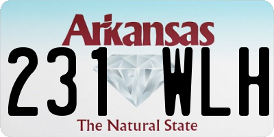 AR license plate 231WLH