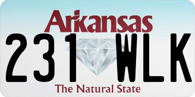 AR license plate 231WLK