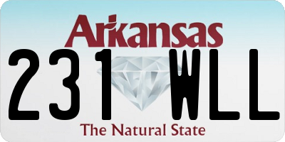 AR license plate 231WLL