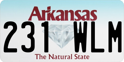 AR license plate 231WLM