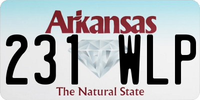 AR license plate 231WLP