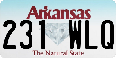 AR license plate 231WLQ