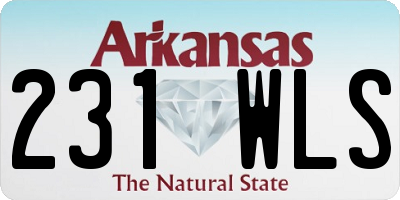 AR license plate 231WLS