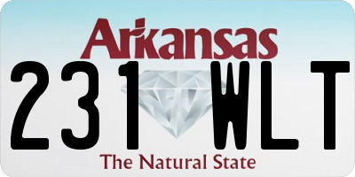 AR license plate 231WLT