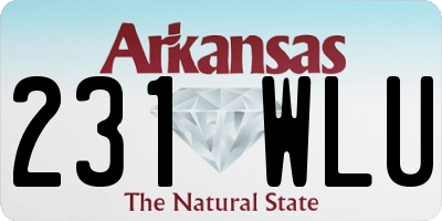 AR license plate 231WLU